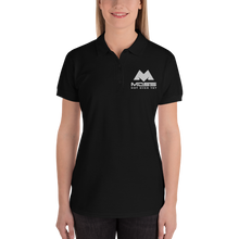 Load image into Gallery viewer, MOSS INC SHOP Black Embroidered Women's Polo Shirt