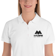 Load image into Gallery viewer, MOSS INC SHOP White Embroidered Women's Polo Shirt